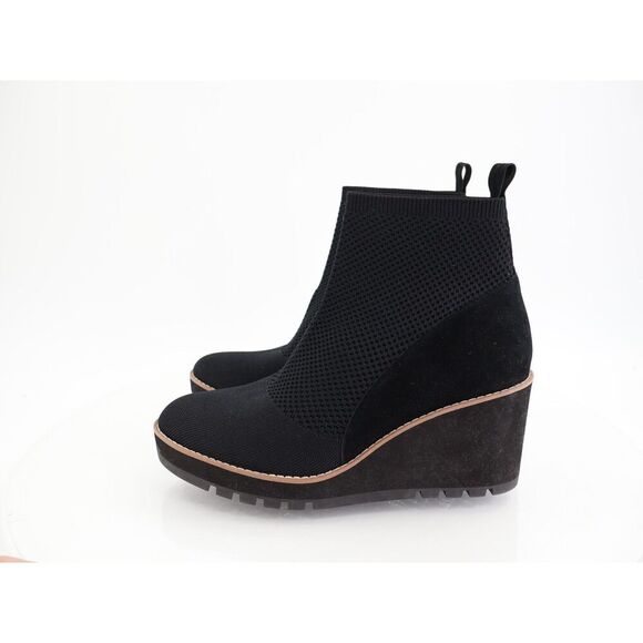 Eileen Fisher Quill Bootie Wedge Knit Slip On Stretchy Platform Size 11 Ankle - Picture 6 of 14